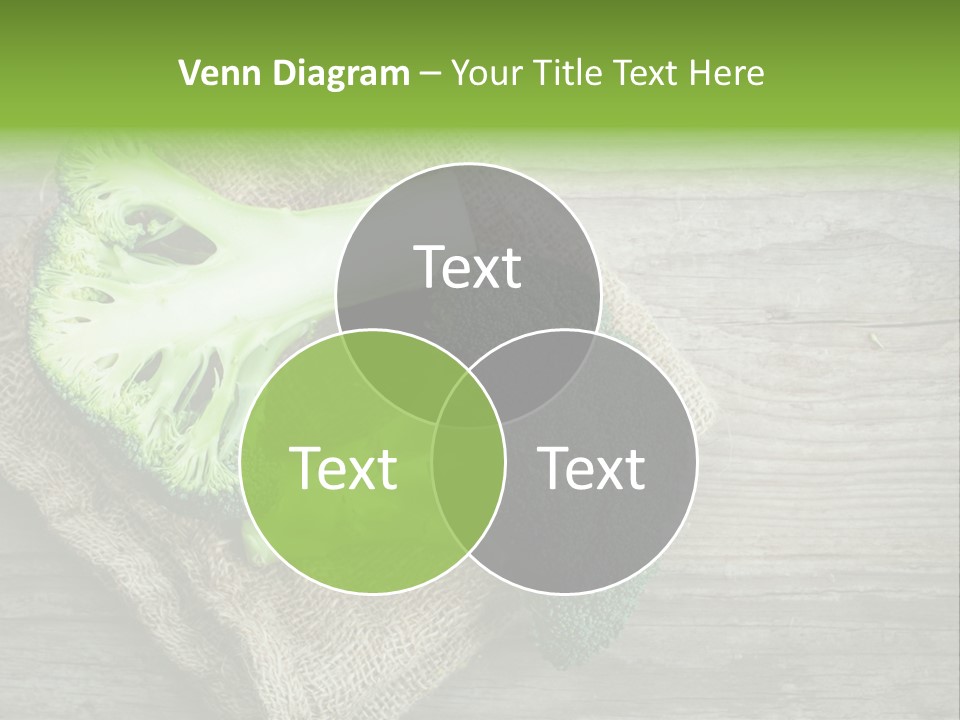 A Piece Of Broccoli And A Piece Of Broccoli On A Cloth PowerPoint Template