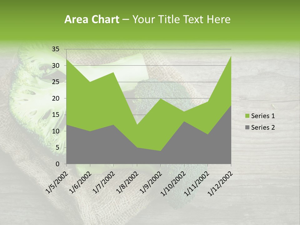 A Piece Of Broccoli And A Piece Of Broccoli On A Cloth PowerPoint Template