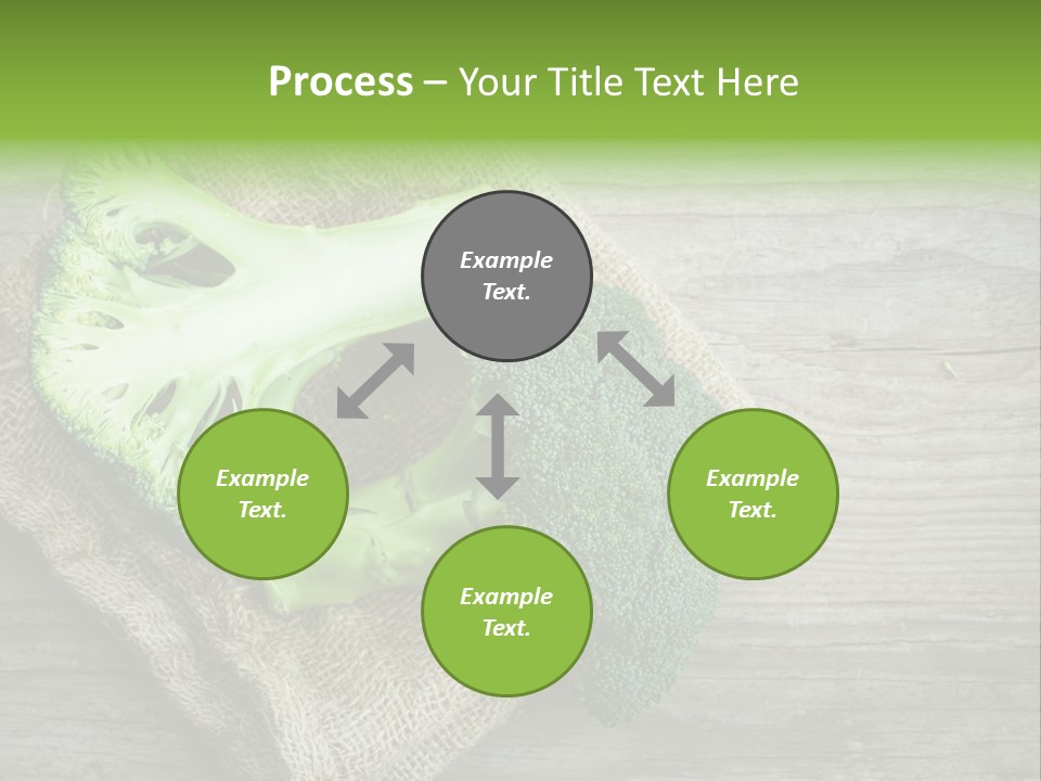 A Piece Of Broccoli And A Piece Of Broccoli On A Cloth PowerPoint Template