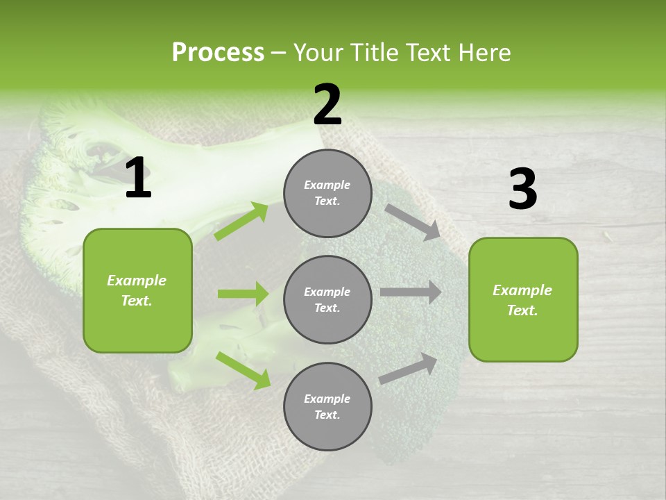 A Piece Of Broccoli And A Piece Of Broccoli On A Cloth PowerPoint Template