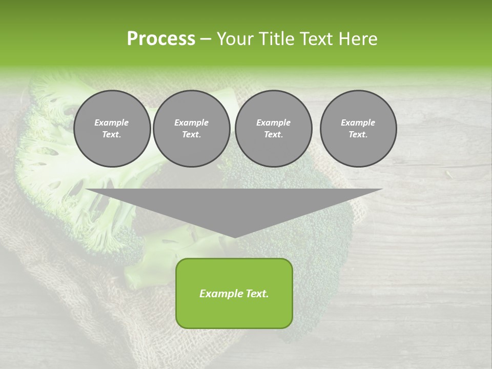 A Piece Of Broccoli And A Piece Of Broccoli On A Cloth PowerPoint Template