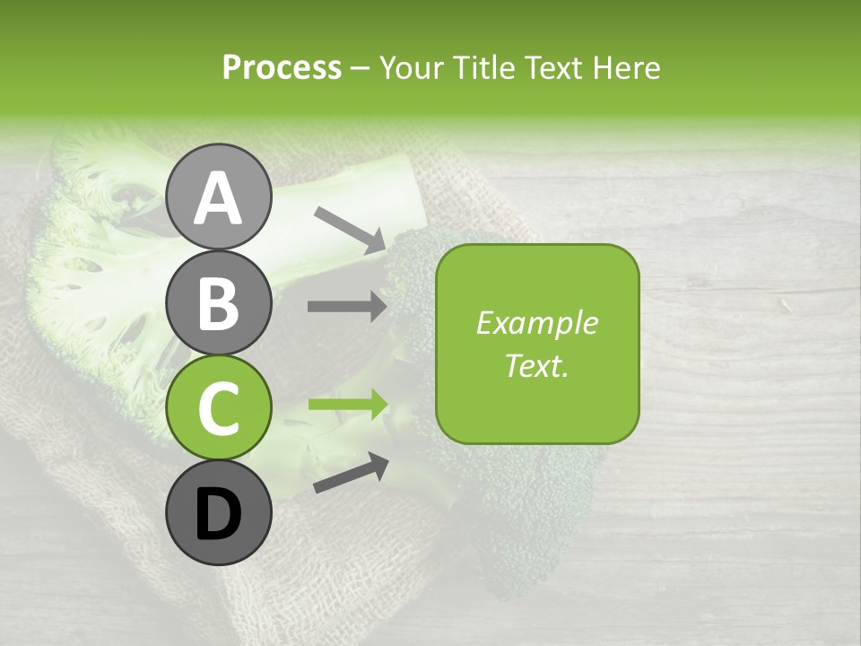 A Piece Of Broccoli And A Piece Of Broccoli On A Cloth PowerPoint Template