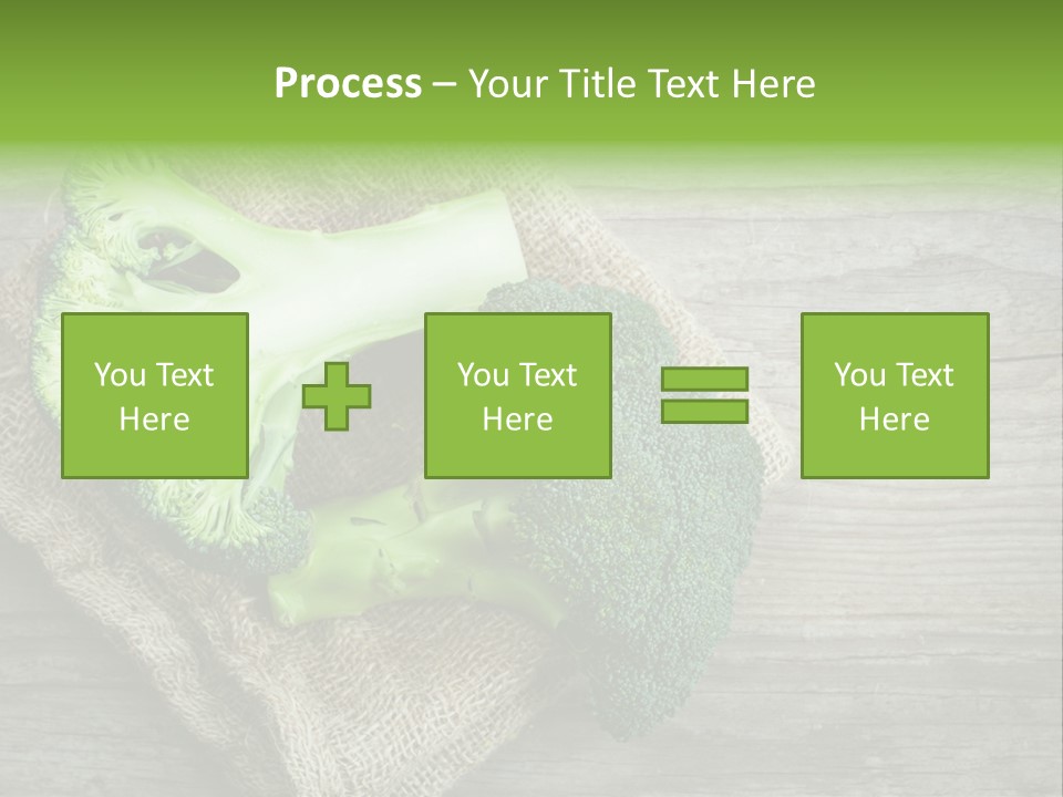 A Piece Of Broccoli And A Piece Of Broccoli On A Cloth PowerPoint Template