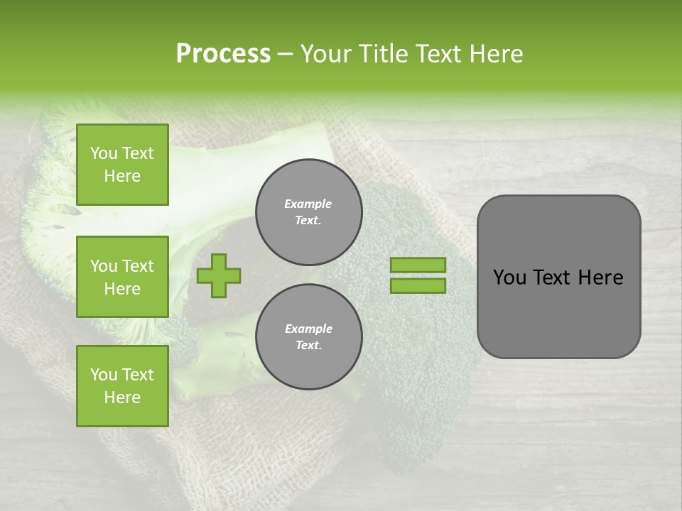 A Piece Of Broccoli And A Piece Of Broccoli On A Cloth PowerPoint Template