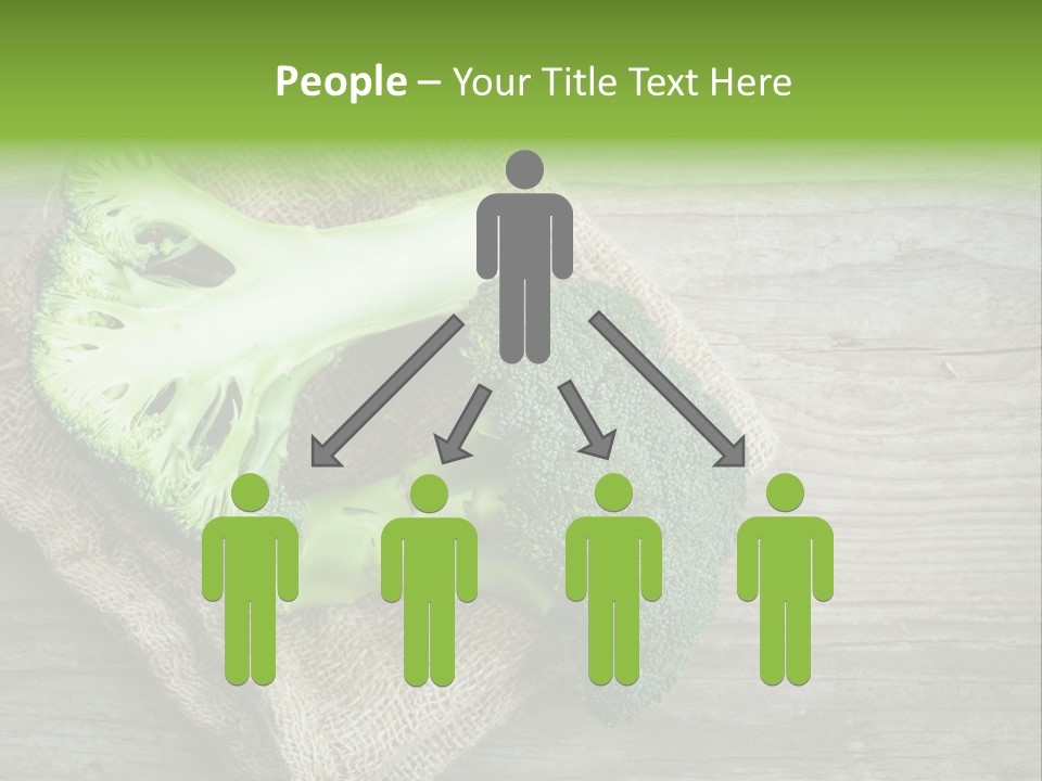 A Piece Of Broccoli And A Piece Of Broccoli On A Cloth PowerPoint Template
