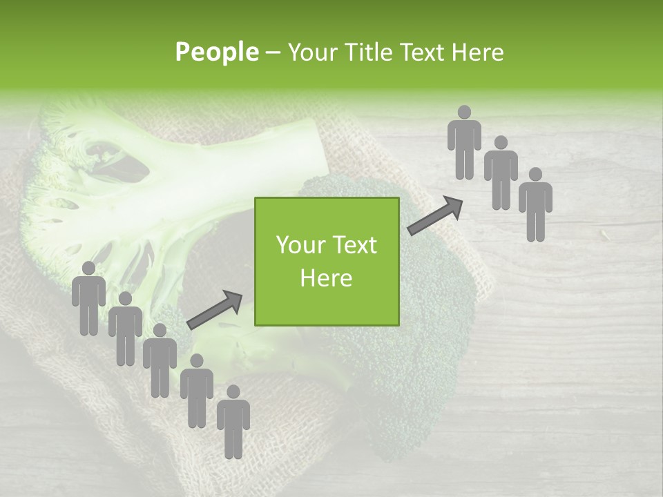 A Piece Of Broccoli And A Piece Of Broccoli On A Cloth PowerPoint Template