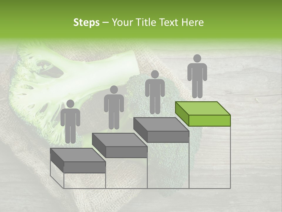 A Piece Of Broccoli And A Piece Of Broccoli On A Cloth PowerPoint Template