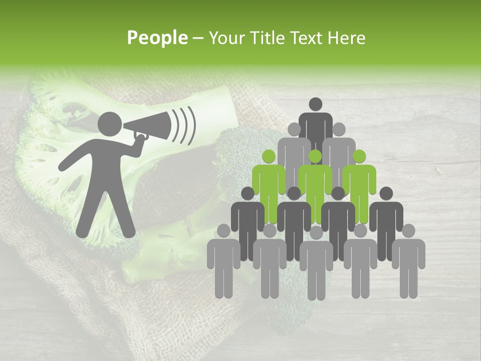 A Piece Of Broccoli And A Piece Of Broccoli On A Cloth PowerPoint Template