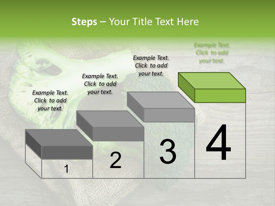 A Piece Of Broccoli And A Piece Of Broccoli On A Cloth PowerPoint Template