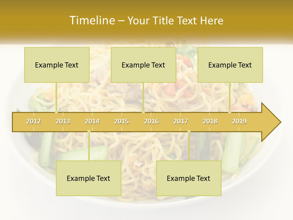 A Plate Of Food With Noodles And Vegetables PowerPoint Template