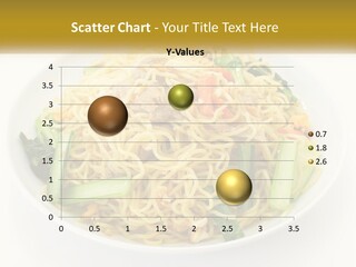 A Plate Of Food With Noodles And Vegetables PowerPoint Template