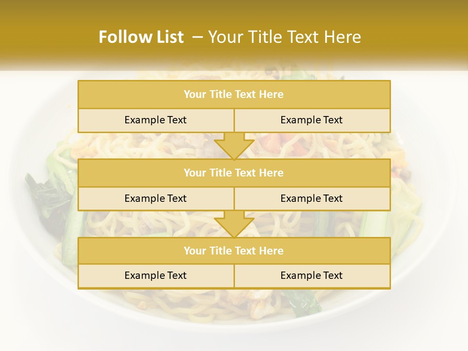 A Plate Of Food With Noodles And Vegetables PowerPoint Template