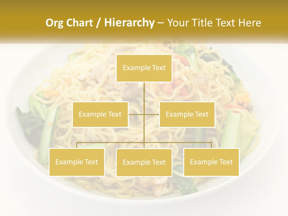 A Plate Of Food With Noodles And Vegetables PowerPoint Template