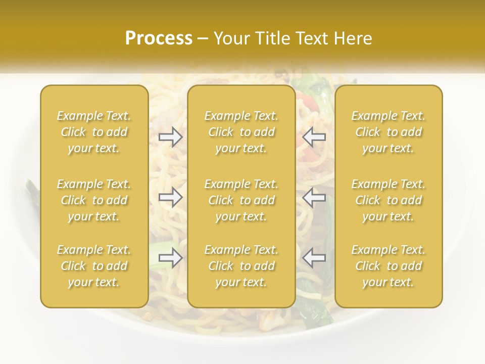 A Plate Of Food With Noodles And Vegetables PowerPoint Template