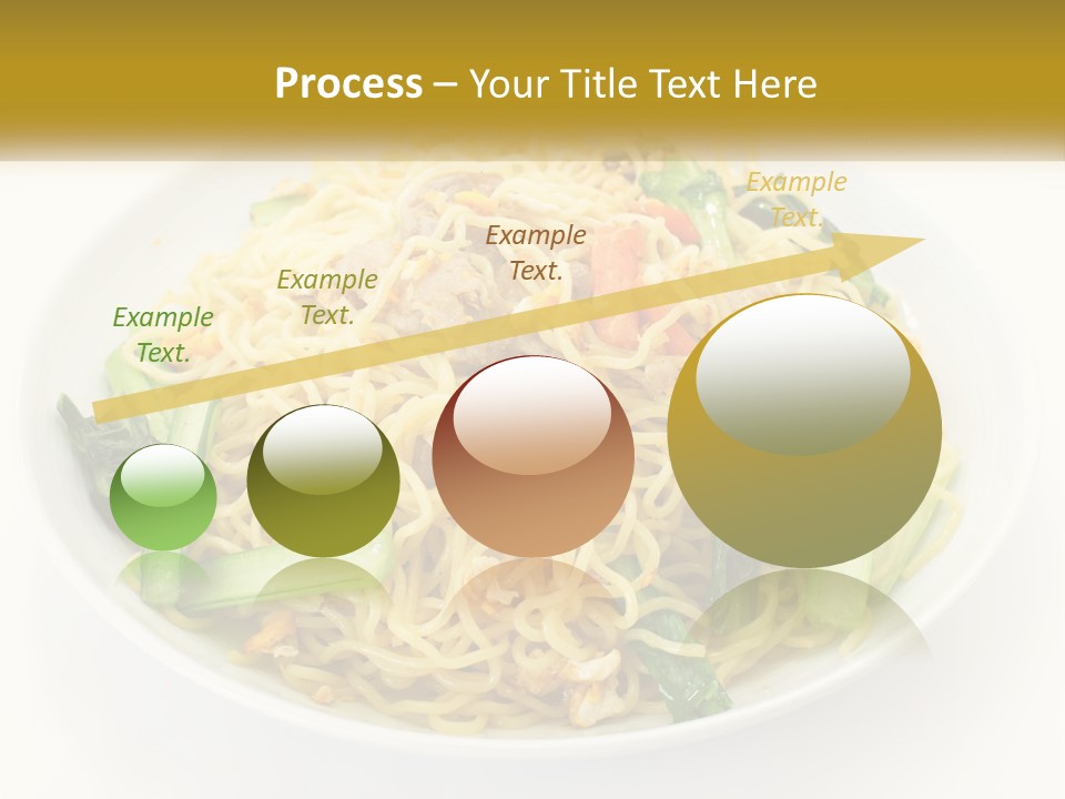 A Plate Of Food With Noodles And Vegetables PowerPoint Template
