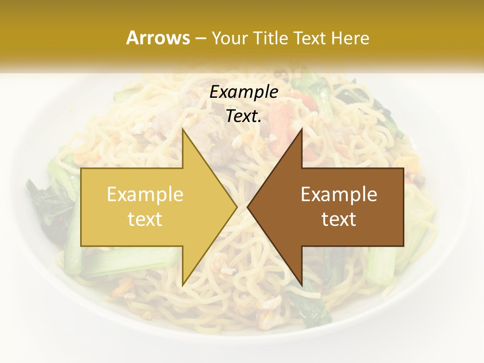 A Plate Of Food With Noodles And Vegetables PowerPoint Template