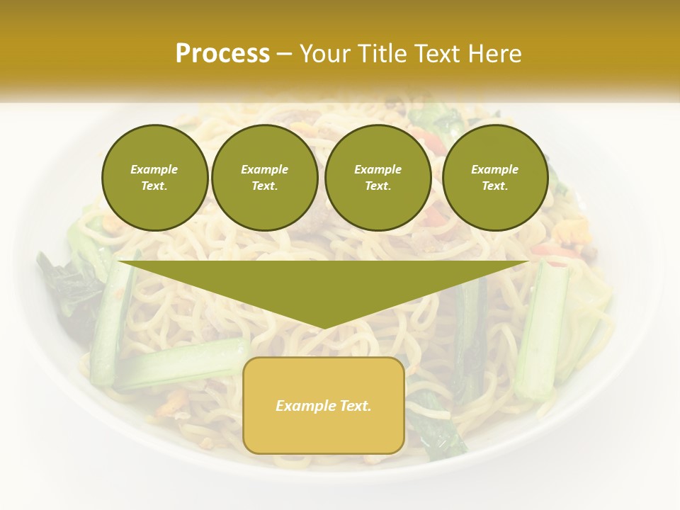 A Plate Of Food With Noodles And Vegetables PowerPoint Template
