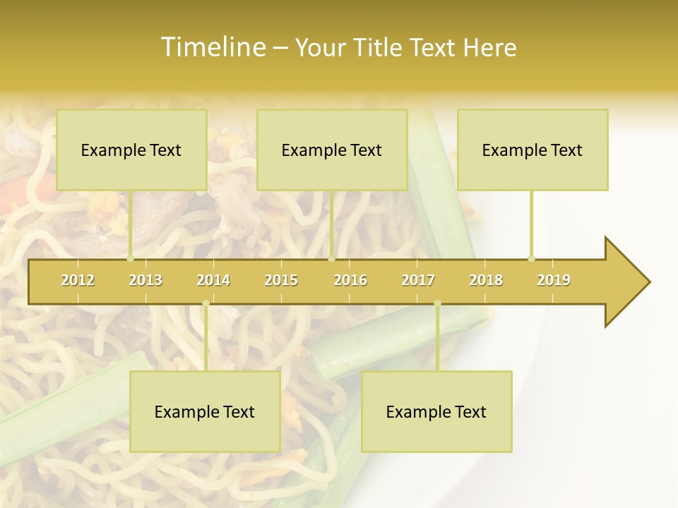 A Plate Of Food With Noodles And Vegetables PowerPoint Template