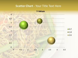 A Plate Of Food With Noodles And Vegetables PowerPoint Template