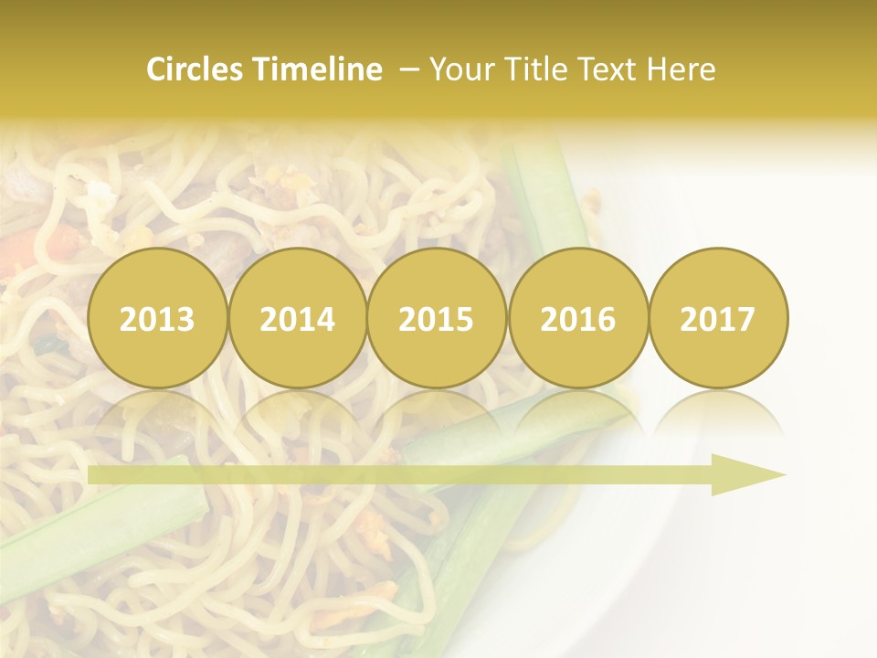 A Plate Of Food With Noodles And Vegetables PowerPoint Template
