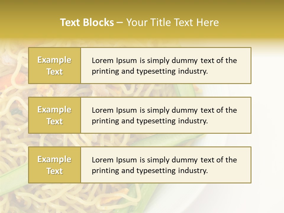 A Plate Of Food With Noodles And Vegetables PowerPoint Template