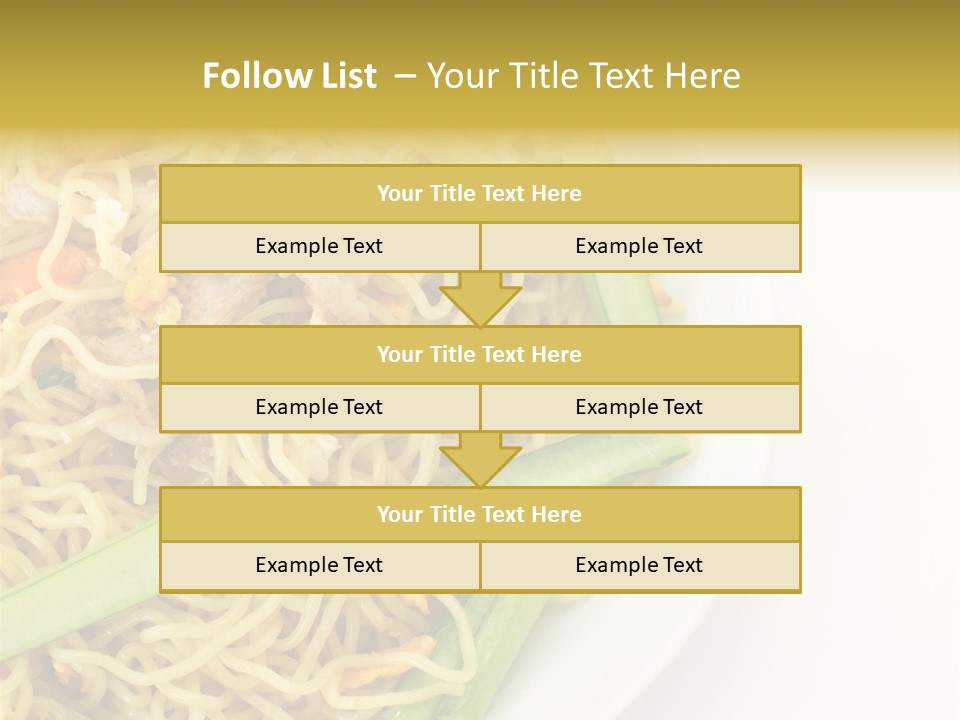 A Plate Of Food With Noodles And Vegetables PowerPoint Template