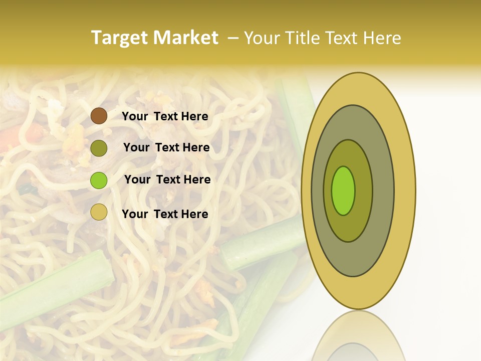 A Plate Of Food With Noodles And Vegetables PowerPoint Template