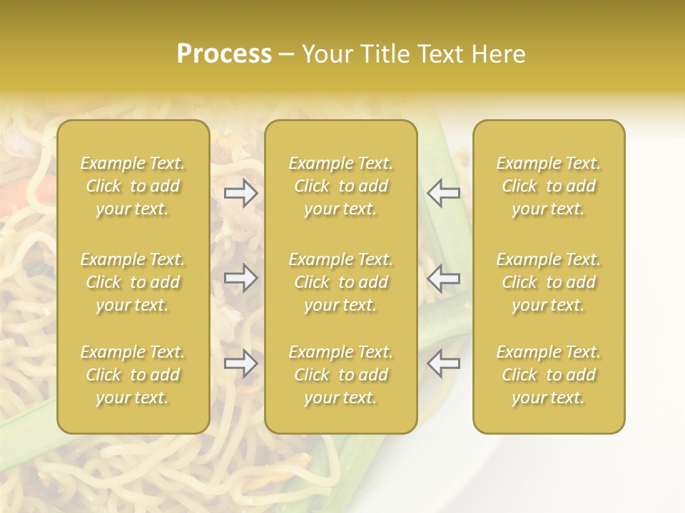 A Plate Of Food With Noodles And Vegetables PowerPoint Template
