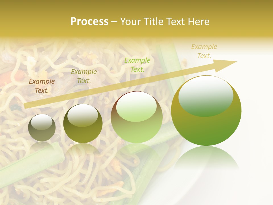 A Plate Of Food With Noodles And Vegetables PowerPoint Template