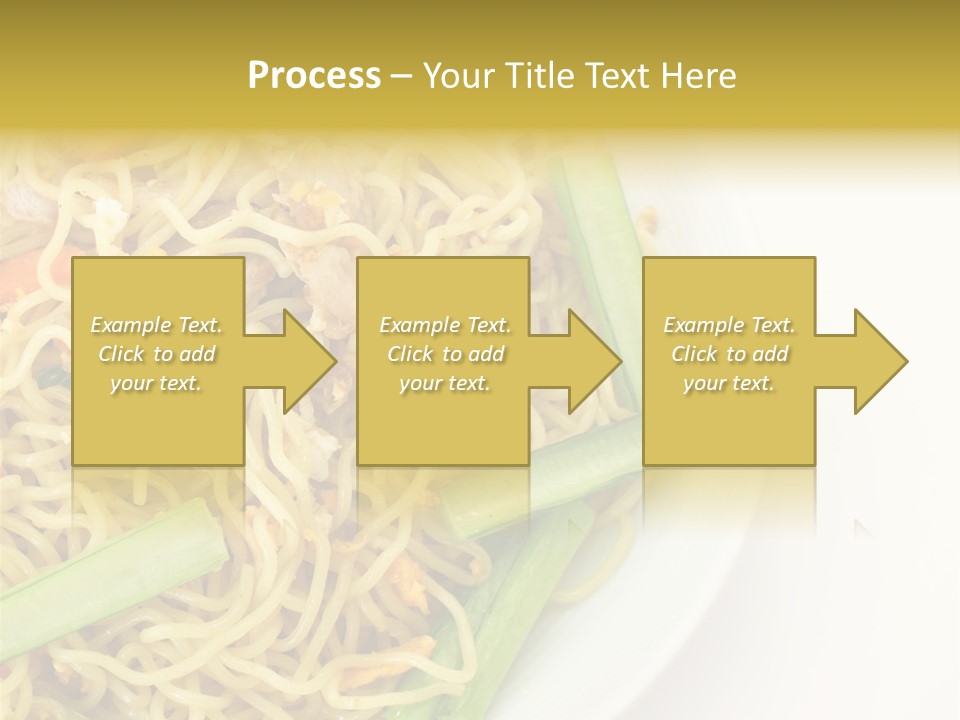 A Plate Of Food With Noodles And Vegetables PowerPoint Template