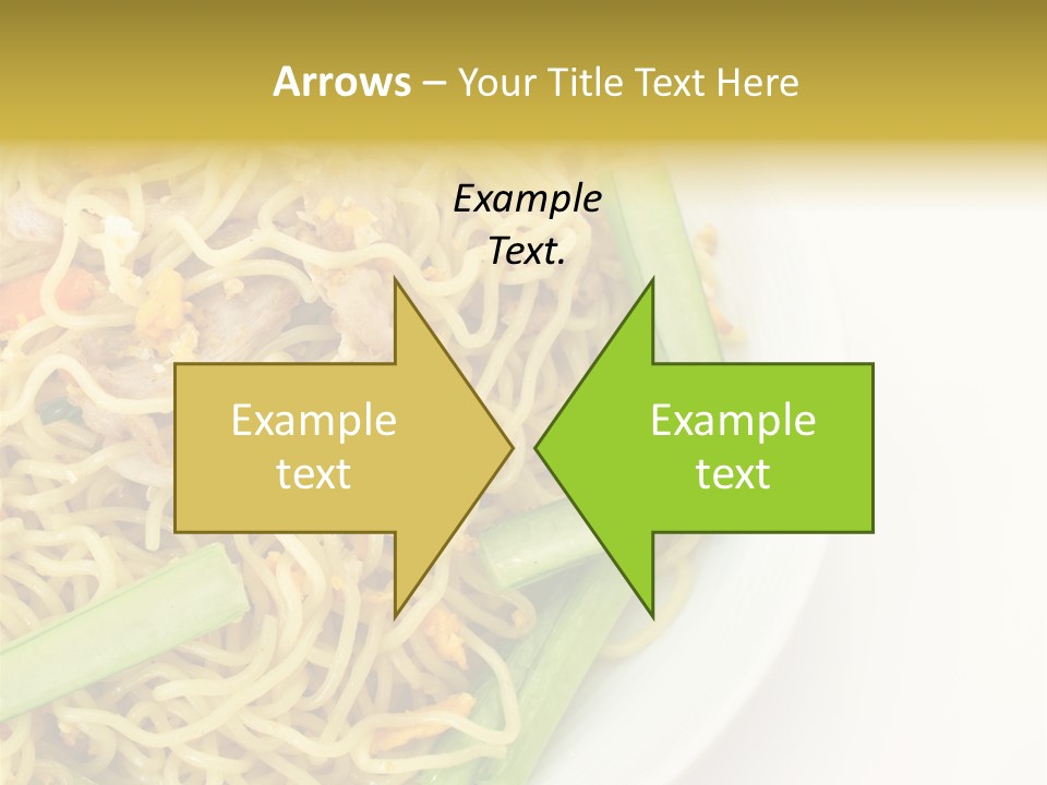 A Plate Of Food With Noodles And Vegetables PowerPoint Template