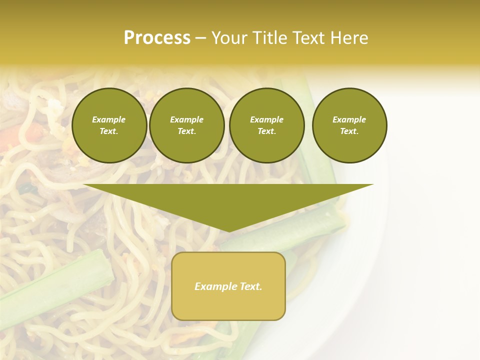 A Plate Of Food With Noodles And Vegetables PowerPoint Template