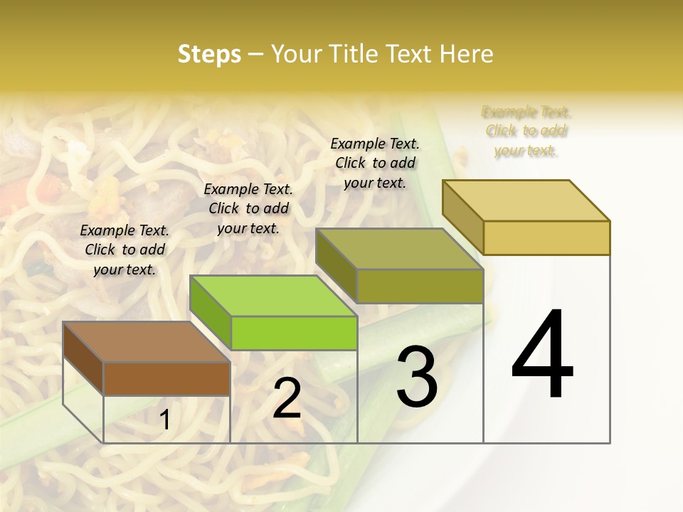 A Plate Of Food With Noodles And Vegetables PowerPoint Template
