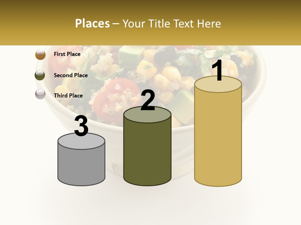 A Bowl Of Salad With A Name Tag On It PowerPoint Template