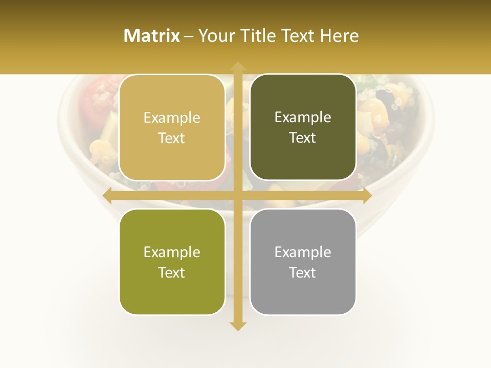 A Bowl Of Salad With A Name Tag On It PowerPoint Template