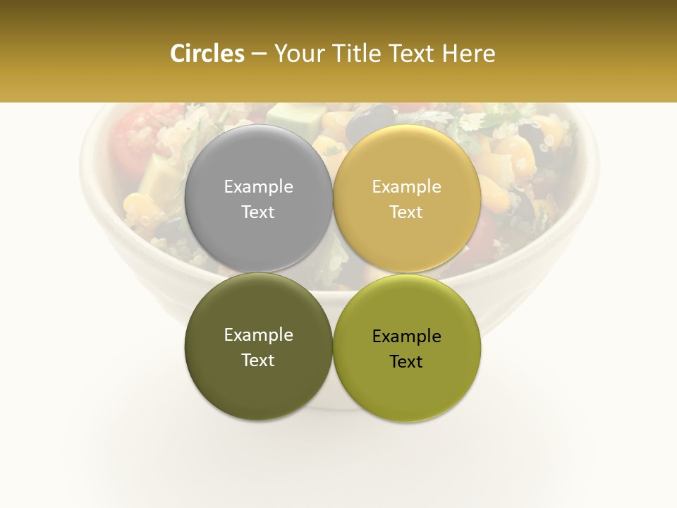 A Bowl Of Salad With A Name Tag On It PowerPoint Template