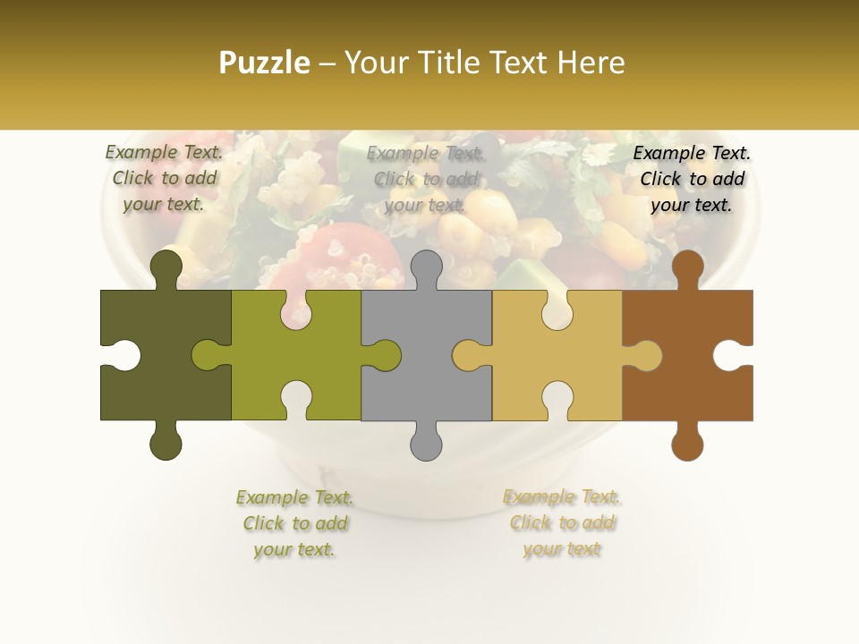 A Bowl Of Salad With A Name Tag On It PowerPoint Template