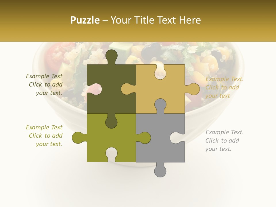 A Bowl Of Salad With A Name Tag On It PowerPoint Template
