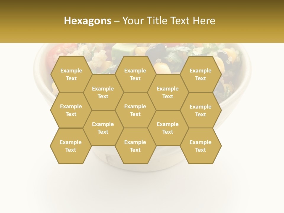 A Bowl Of Salad With A Name Tag On It PowerPoint Template