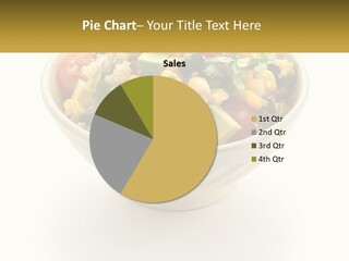 A Bowl Of Salad With A Name Tag On It PowerPoint Template