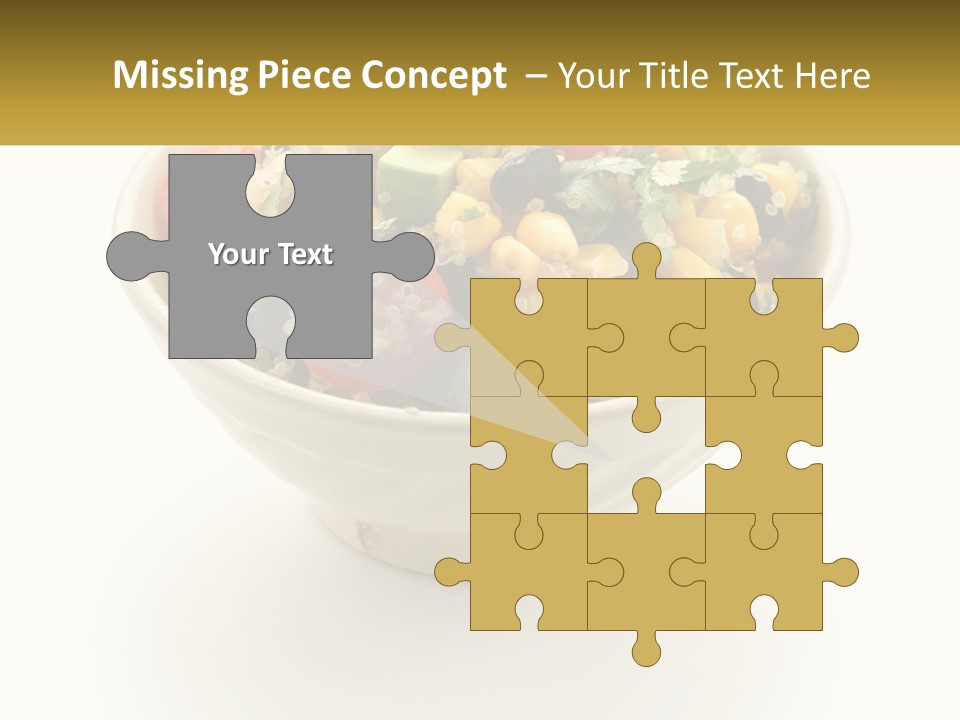 A Bowl Of Salad With A Name Tag On It PowerPoint Template
