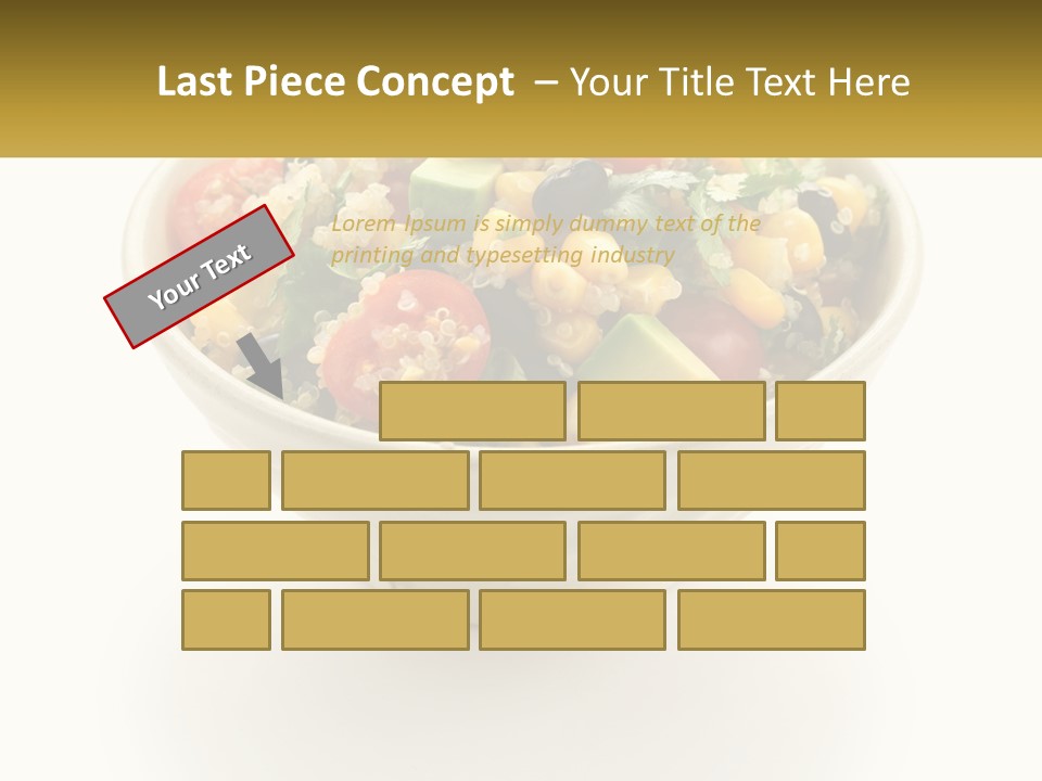 A Bowl Of Salad With A Name Tag On It PowerPoint Template