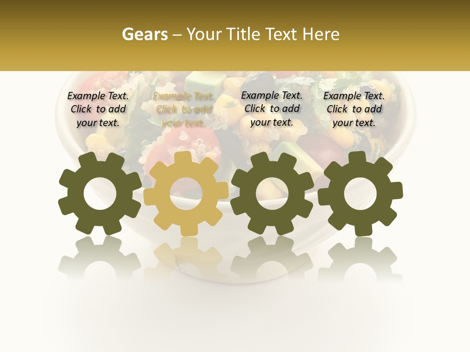 A Bowl Of Salad With A Name Tag On It PowerPoint Template