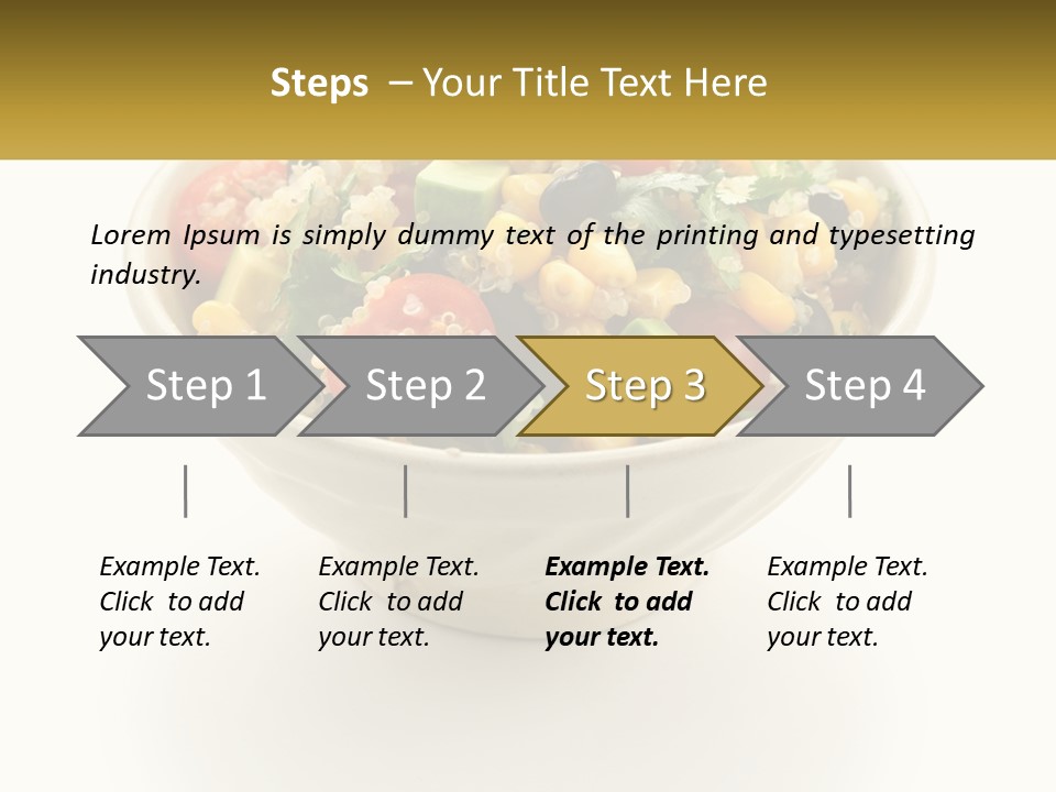 A Bowl Of Salad With A Name Tag On It PowerPoint Template