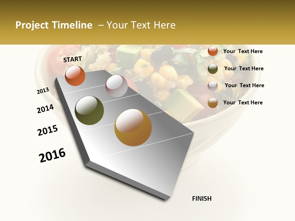A Bowl Of Salad With A Name Tag On It PowerPoint Template