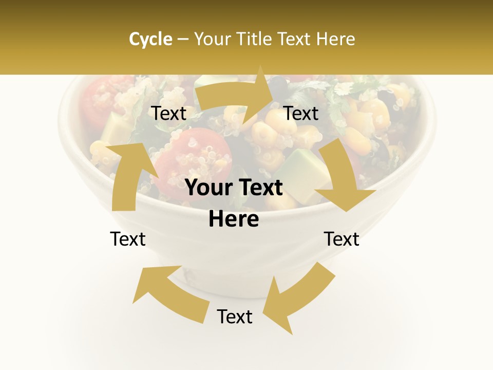 A Bowl Of Salad With A Name Tag On It PowerPoint Template