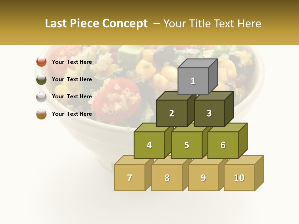 A Bowl Of Salad With A Name Tag On It PowerPoint Template