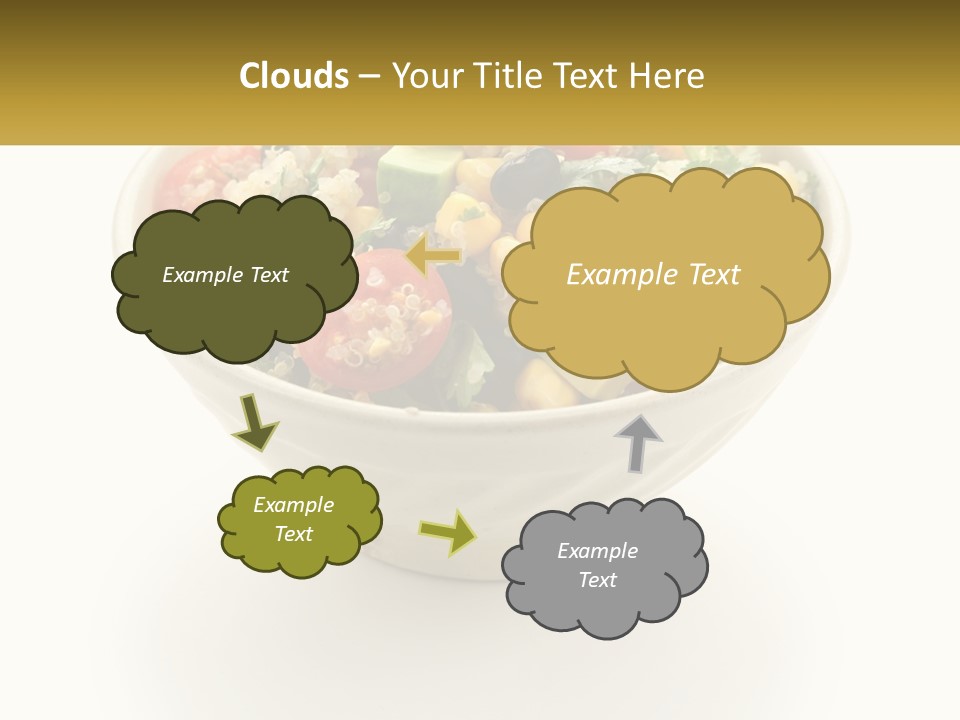 A Bowl Of Salad With A Name Tag On It PowerPoint Template