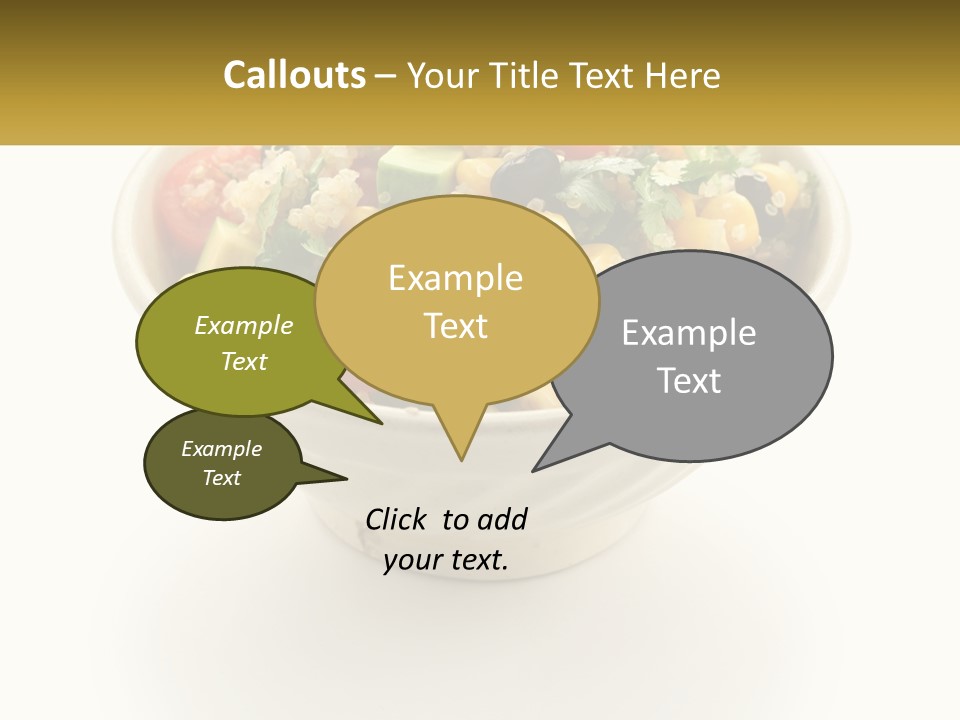 A Bowl Of Salad With A Name Tag On It PowerPoint Template