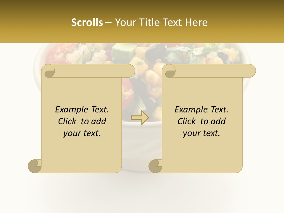 A Bowl Of Salad With A Name Tag On It PowerPoint Template